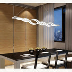 LED Wave Chandelier — Modern Sculptural Pendant Light for Dining Room & Living Room