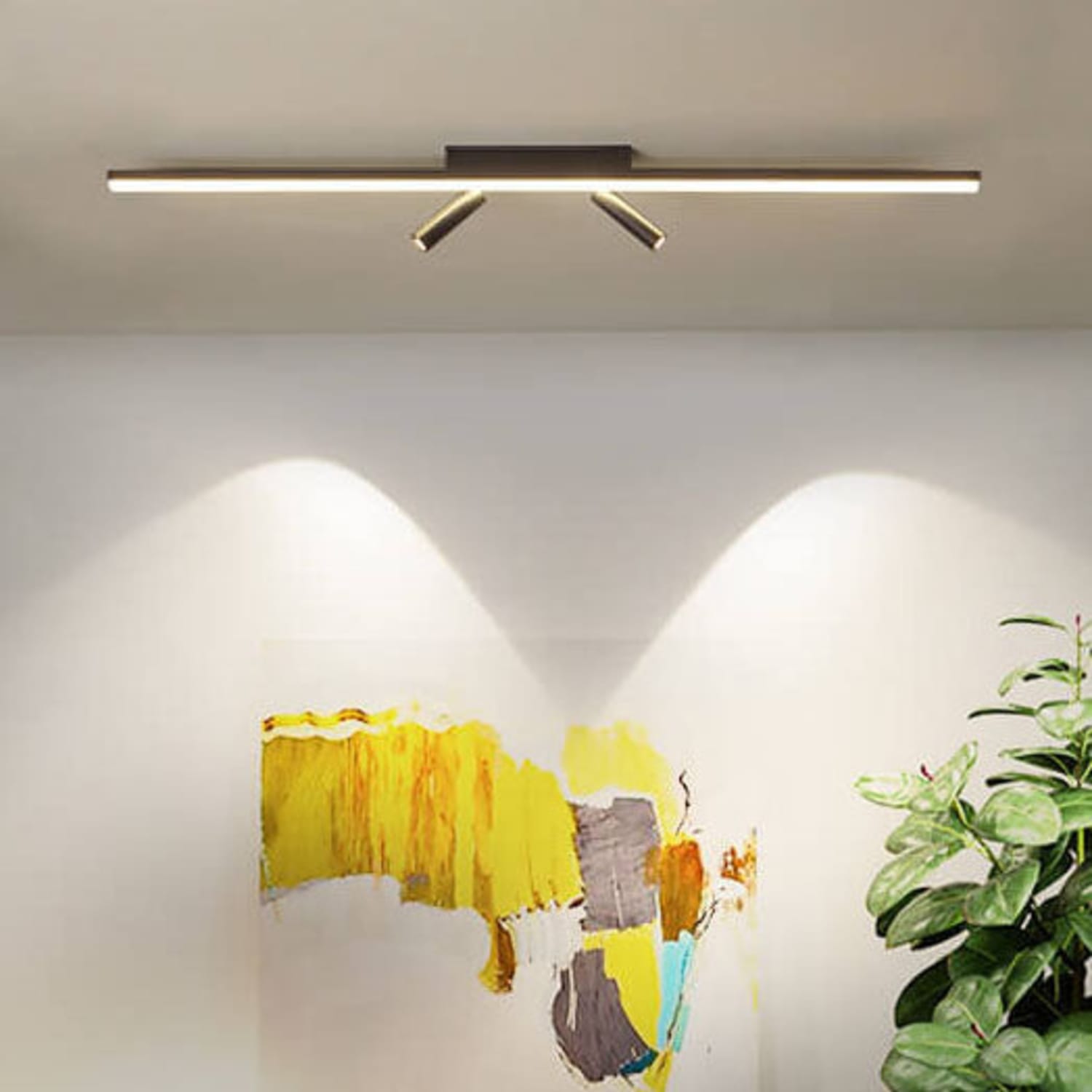 Linear Flush Mount Ceiling Light Acrylic LED Fixture for Kitchen