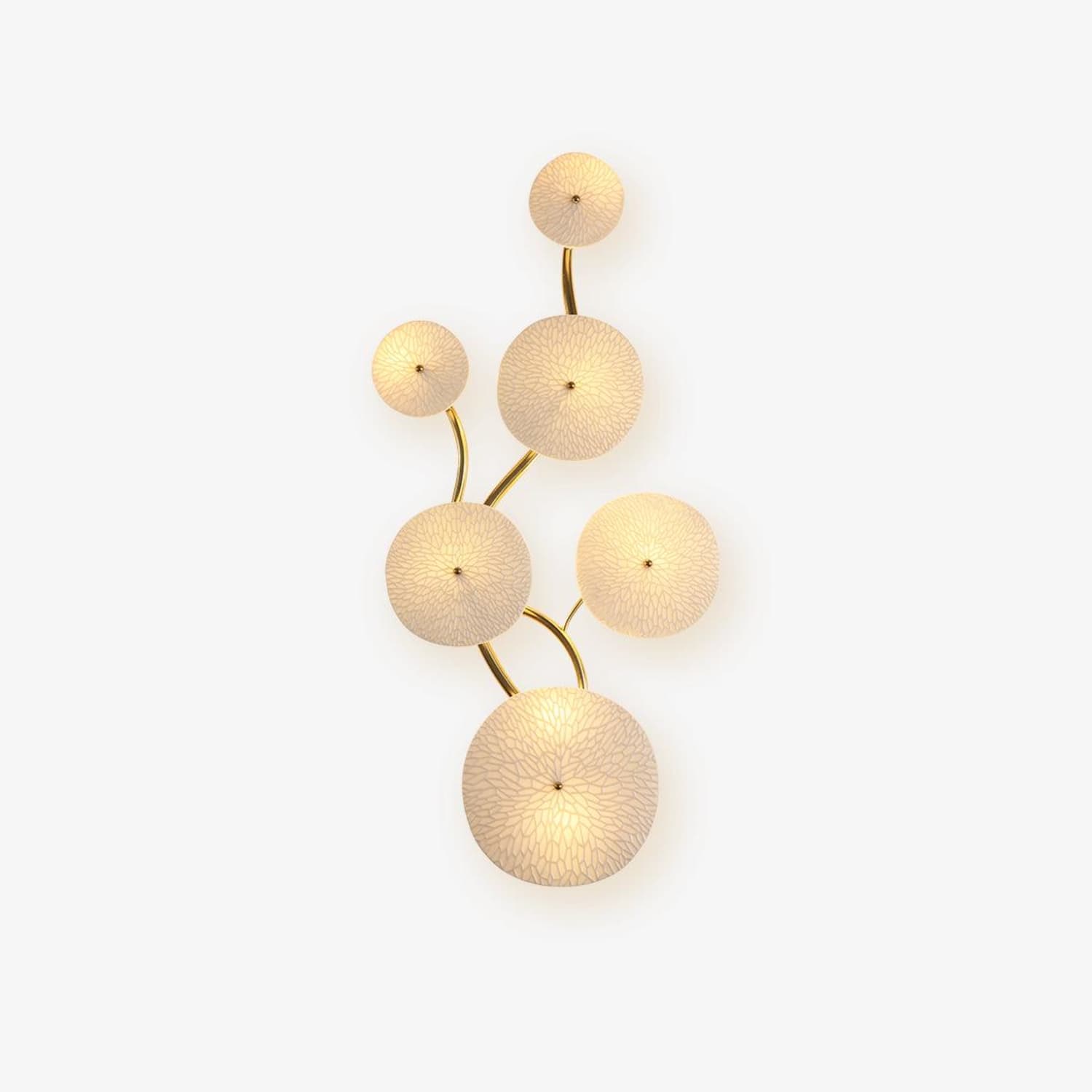 Lotus Petal Wall Lamp — Ceramic Floral Wall Sconce for Bedroom & Hallway