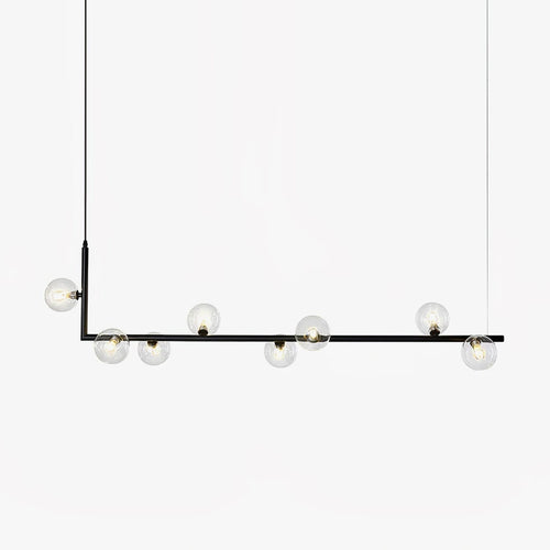 Air 73 Glass Sphere Pendant — Linear Glass Hanging Light for Kitchen Island