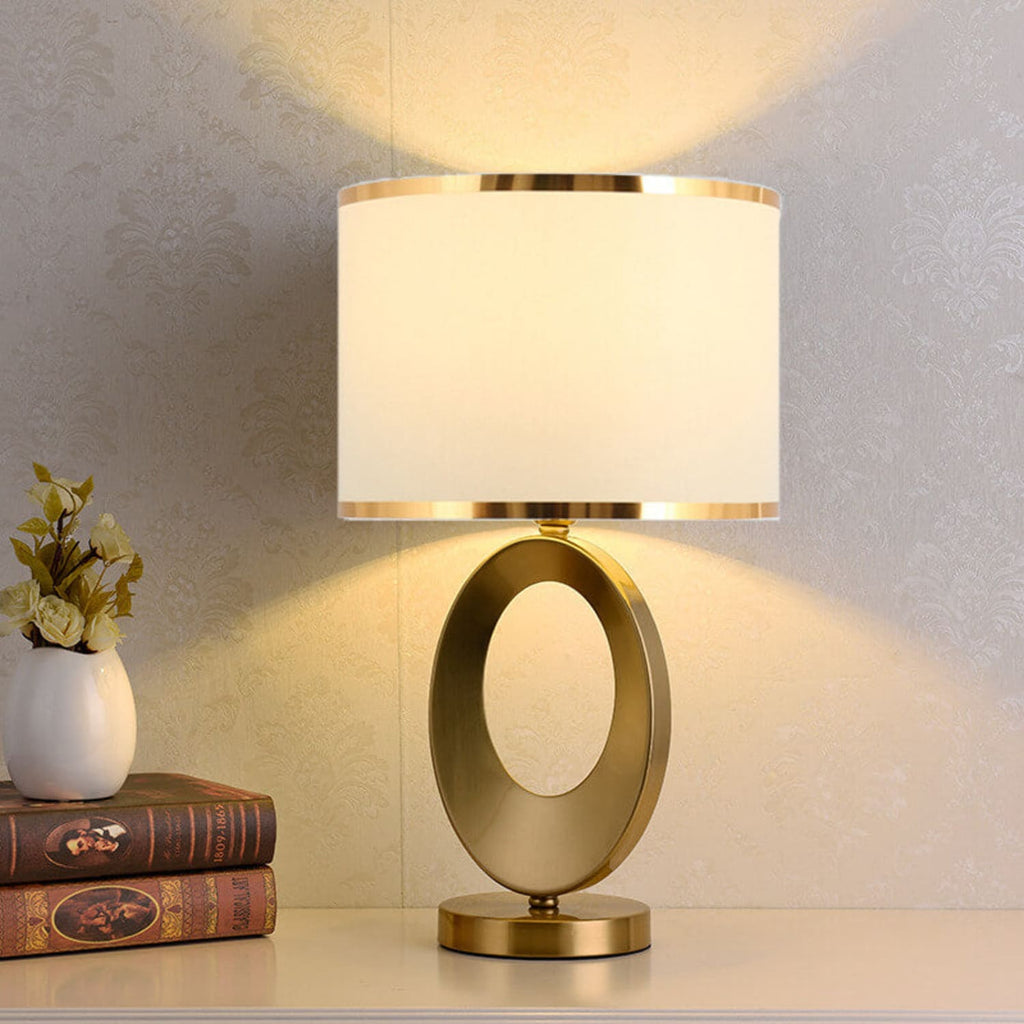 Modern Fabric Ring Base Table Lamp