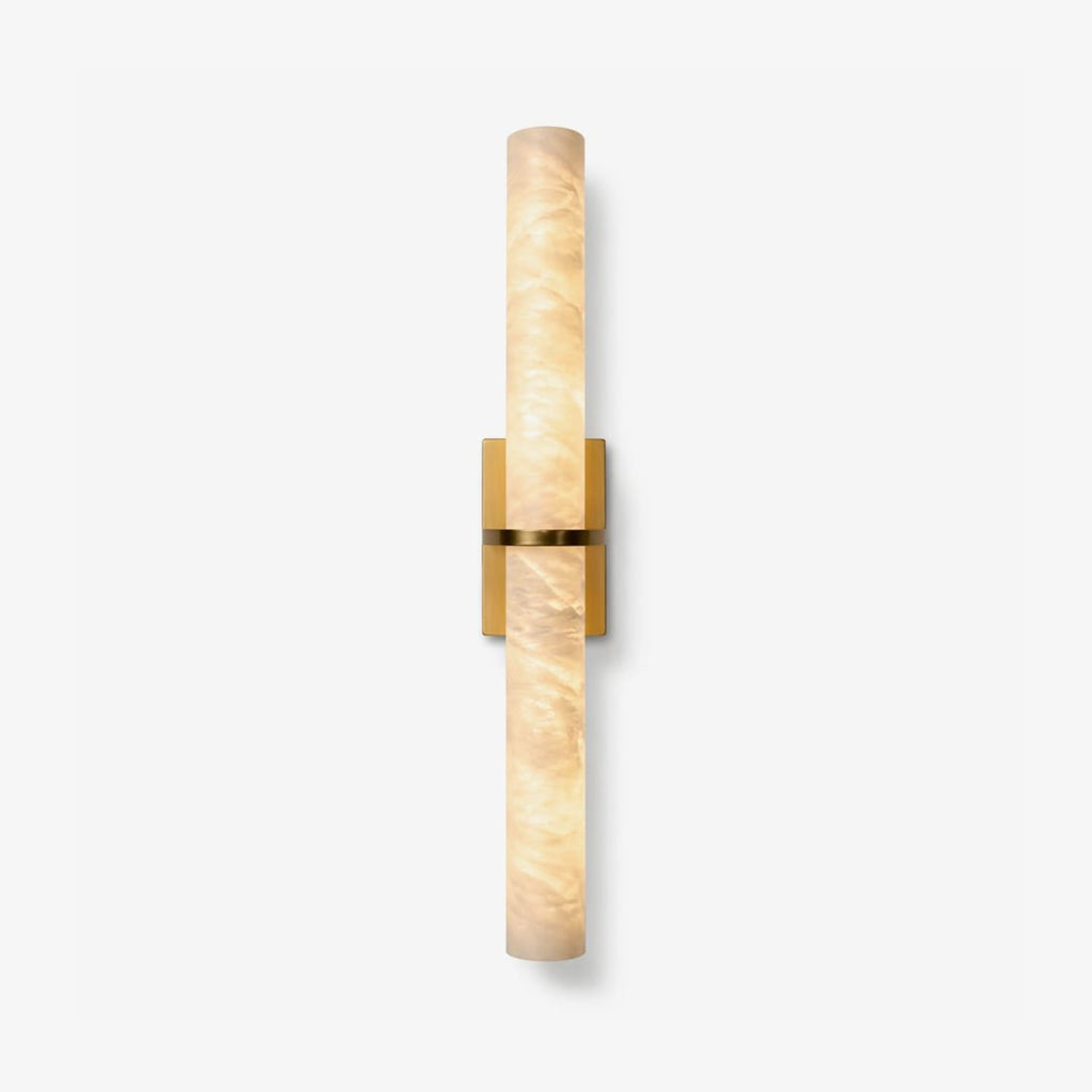 Aluna Alabaster Bar Wall Light — Linear Stone Wall Sconce for Bedroom & Hallway
