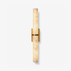 Aluna Alabaster Bar Wall Light — Linear Stone Wall Sconce for Bedroom & Hallway