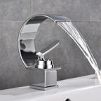 Blackwood Waterfall Faucet — Modern Single Handle Vanity Sink Faucet