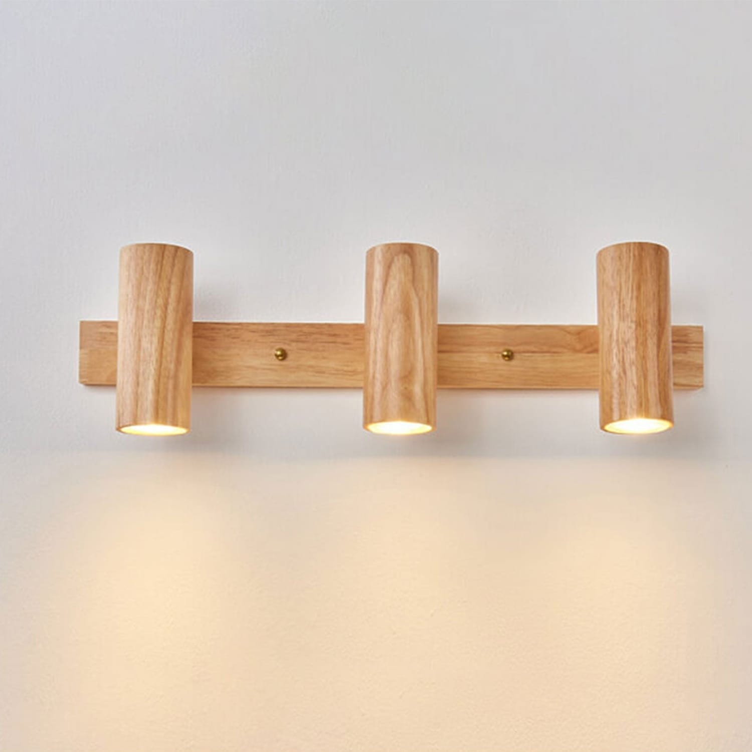 Modern Wood Track Wall Sconce for Bedroom and Hallway