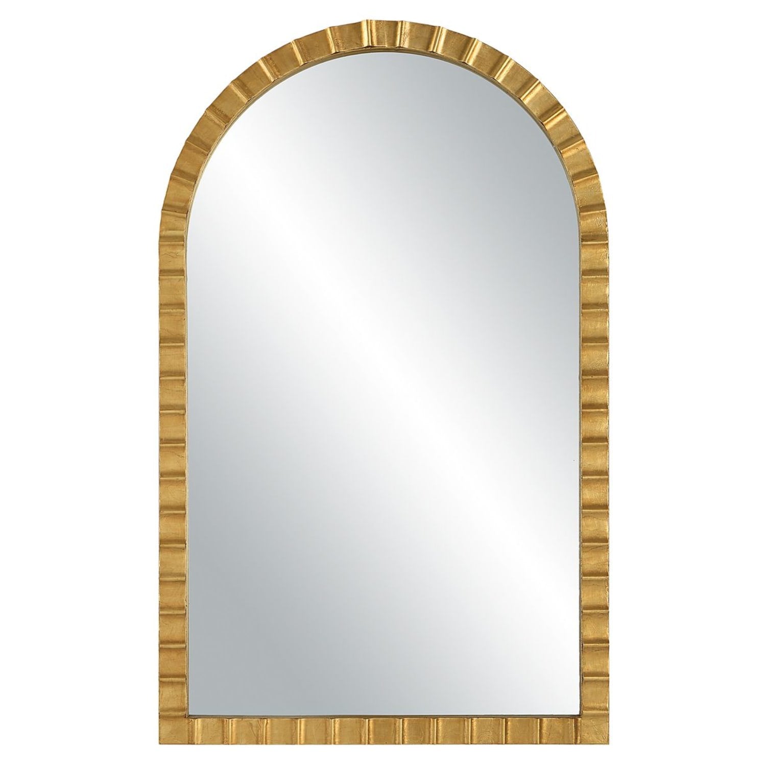 Gold Arch Top Mirror — Arched Wall Mirror for Bathroom & Entryway