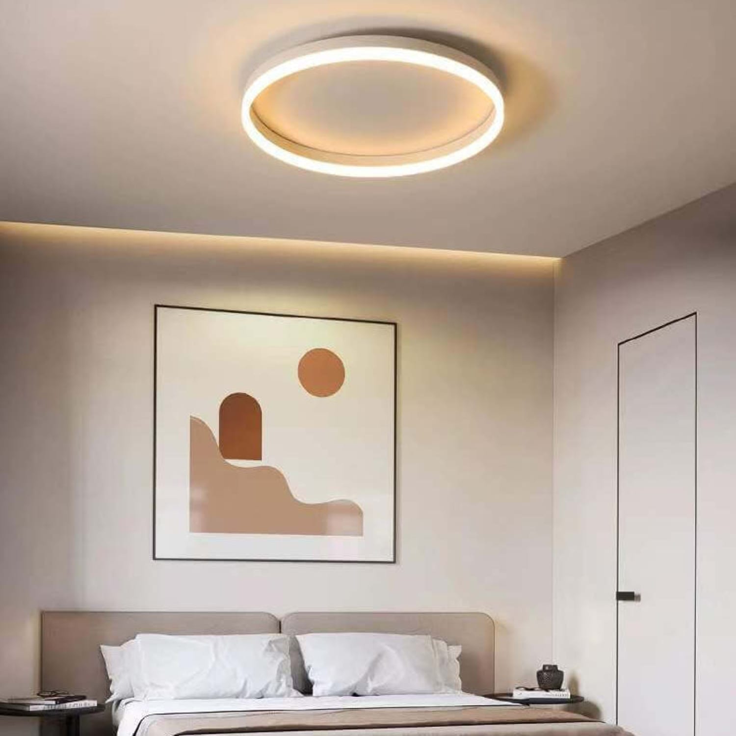 Circle Ring LED Flush Mount Ceiling Light for Living Room