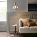 Glass Dome Marble Floor Lamp for Living Room