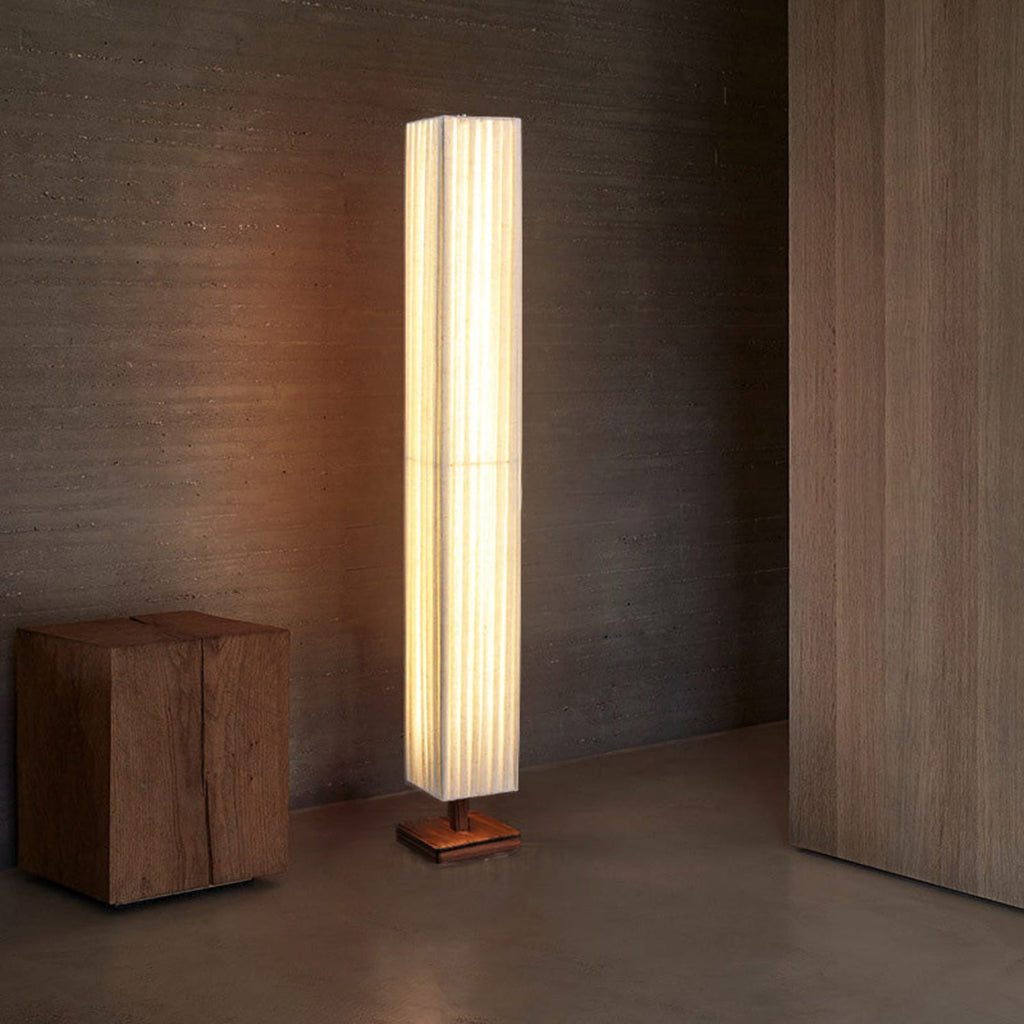 Japanese Walnut Floor Lamp
