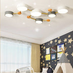Scandinavian Wood LED Flush Mount Ceiling Light