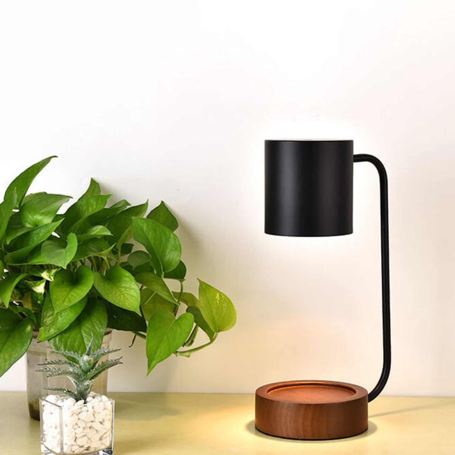Japanese Wood Dimmable Table Lamp for Bedroom