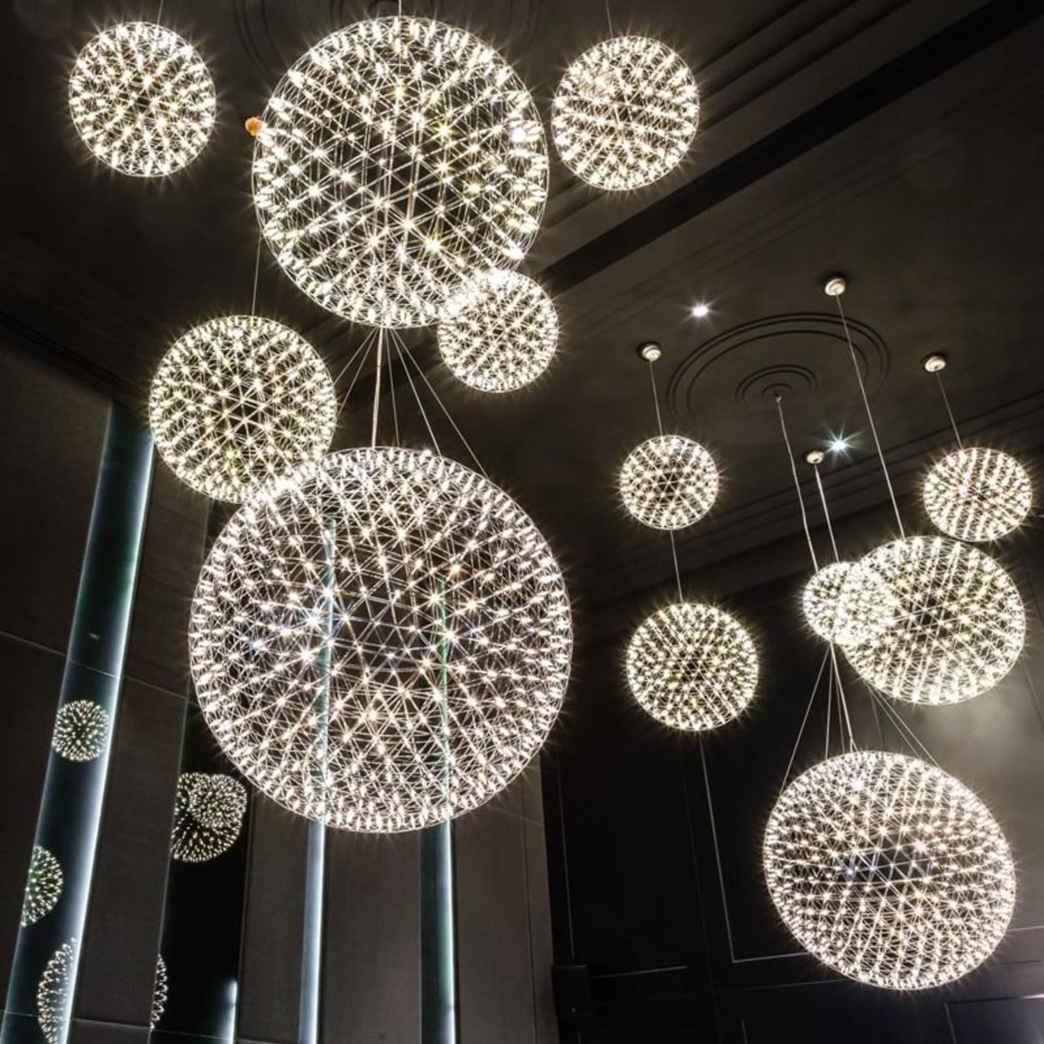 Orbital LED Hanging Pendant Light — Modern Ring Chandelier for Dining Room