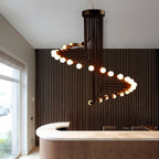 Ava Spiral Chandelier — Modern LED Statement Chandelier for Dining Room