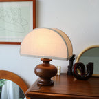 Wabi-Sabi Solid Wood Table Lamp for Bedroom