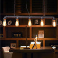 Vintage Industrial Pipe Chandelier — Loft Style Pendant Light for Dining Room