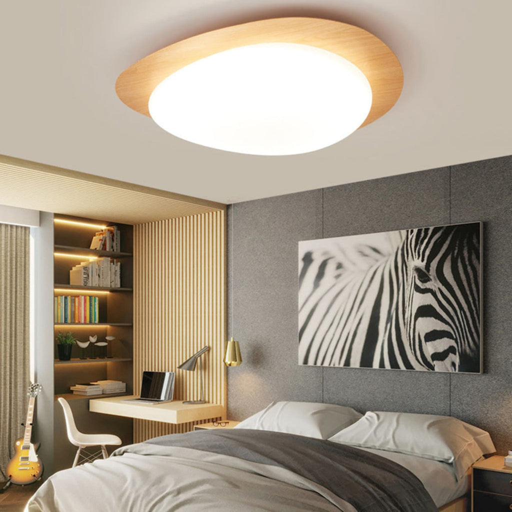 Scandinavian Pebble LED Flush Mount Ceiling Light for Bedroom