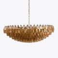 Amber Sorrento Chandelier — Grand Amber Glass Statement Light for High Ceilings