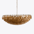 Amber Sorrento Chandelier — Grand Amber Glass Statement Light for High Ceilings