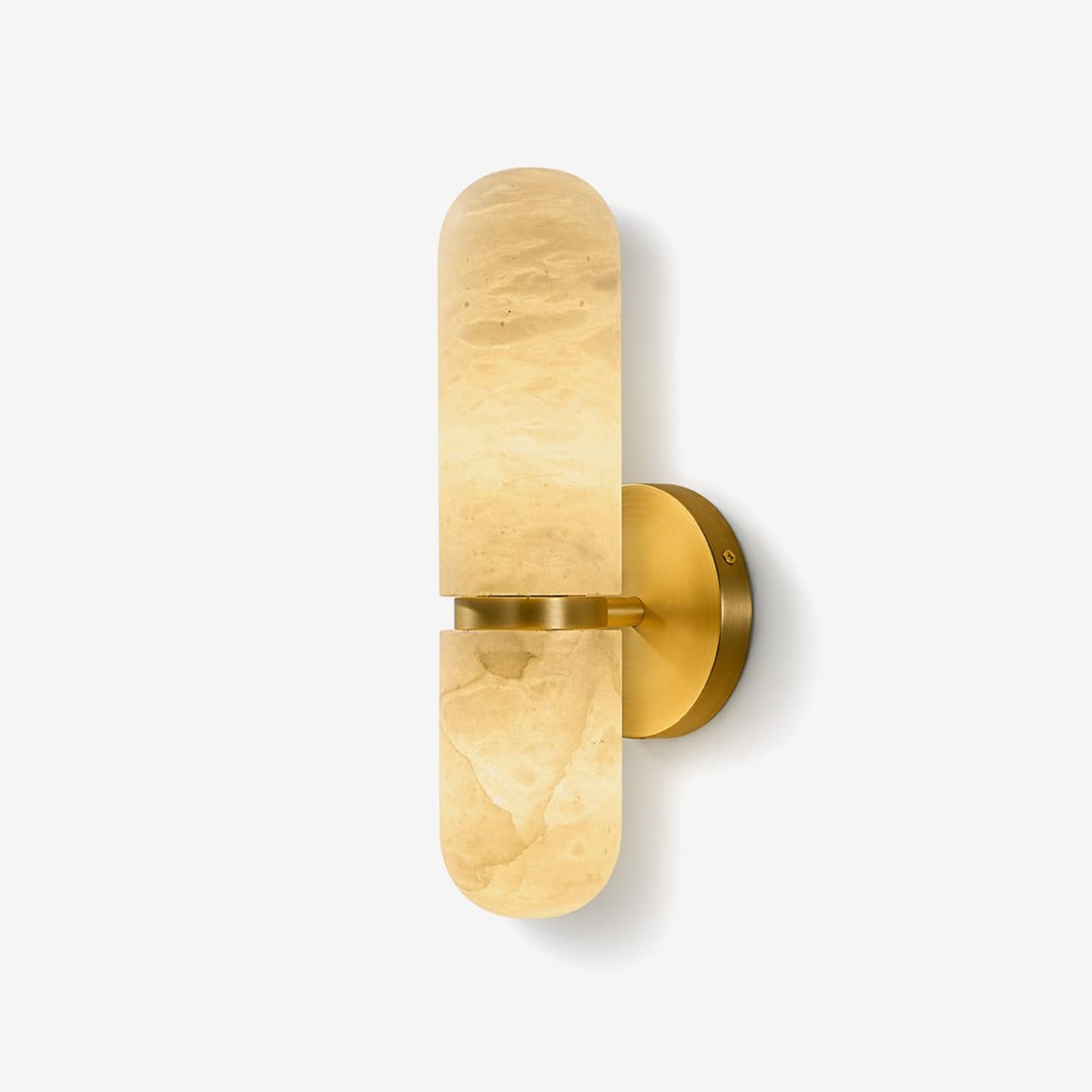 Alabaster Capsule Wall Sconce — Stone Cylinder Wall Light for Bedroom & Hallway