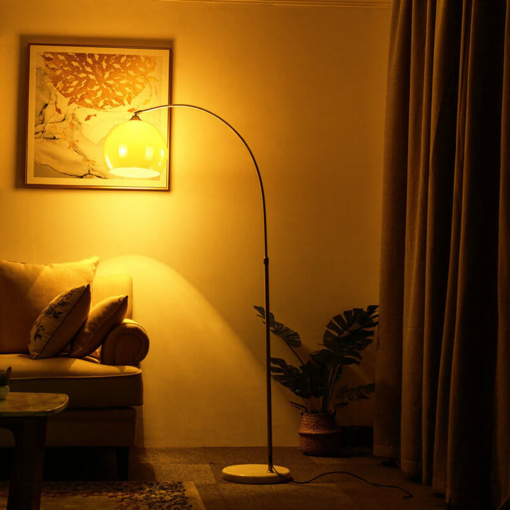 Modern Globe Arc Floor Lamp for Living Room