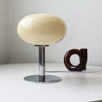 Cream Glass Table Lamp for Bedroom