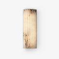 Alvia Alabaster Wall Light — Ribbed Stone Wall Sconce for Bedroom & Hallway