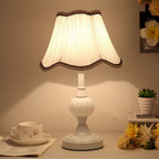 Vintage Floral Glass Table Lamp