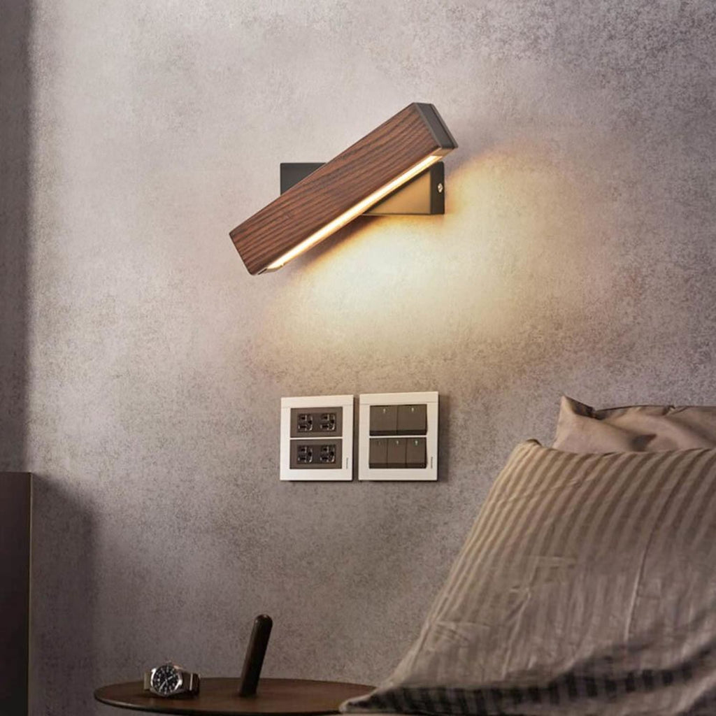 Vera Modern LED Wall Lamp — Wood Arm Wall Sconce for Bedroom & Reading Corner