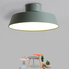Flush Mount Ceiling Light Round Iron Acrylic Fixture for Bedroom
