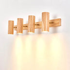 Modern Wood Track Wall Sconce for Bedroom and Hallway