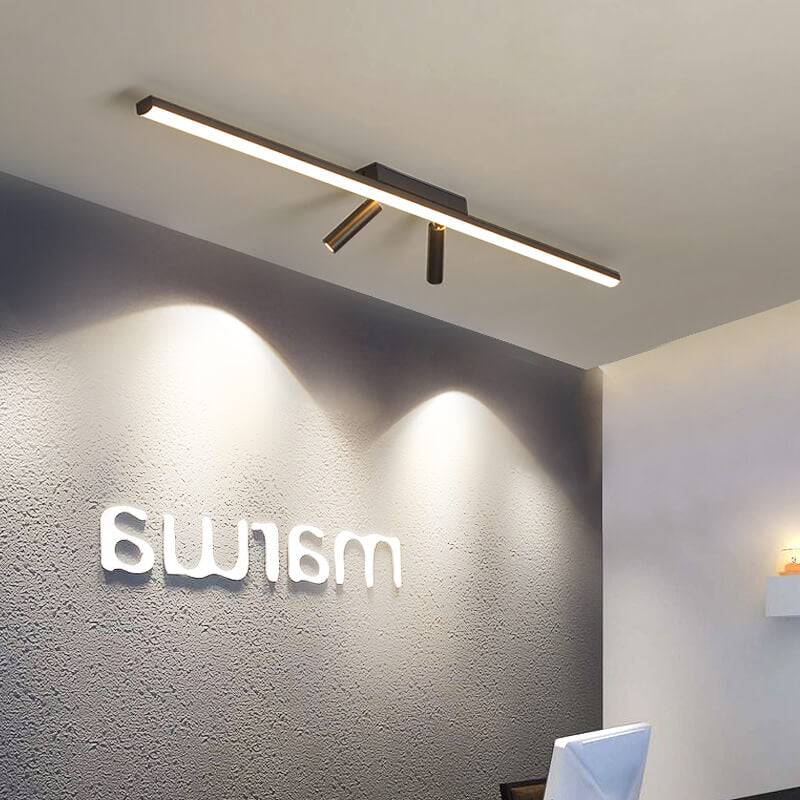 Linear Flush Mount Ceiling Light Acrylic LED Fixture for Kitchen
