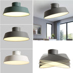 Flush Mount Ceiling Light Round Iron Acrylic Fixture for Bedroom
