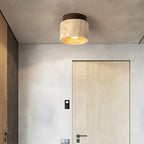 Travertine Flush Mount Ceiling Light for Hallway