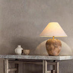 Ceramic Fabric Table Lamp for Bedroom