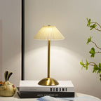 Pleated Bedside Table Lamp for Bedroom