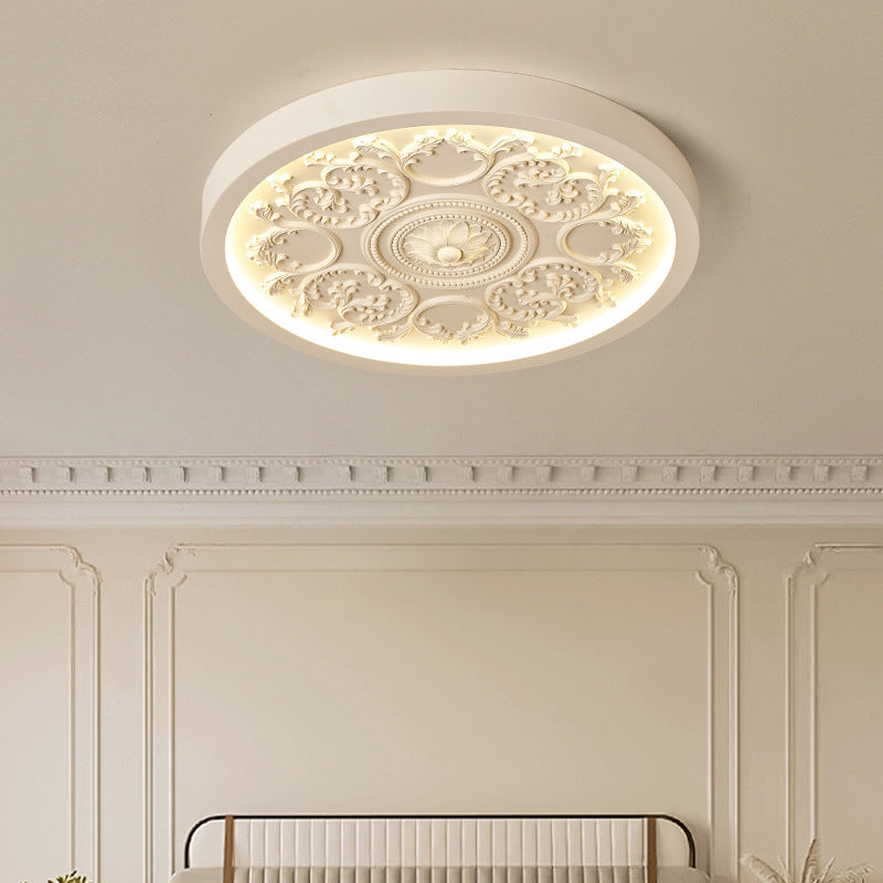 Carved LED Flush Mount Ceiling Light for Bedroom