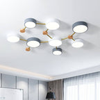 Scandinavian Wood LED Flush Mount Ceiling Light
