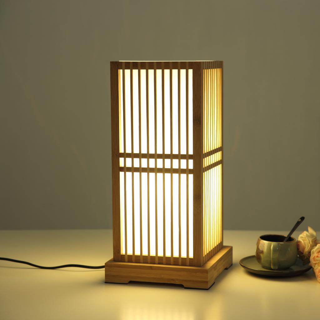 Japanese Bamboo Column Table Lamp
