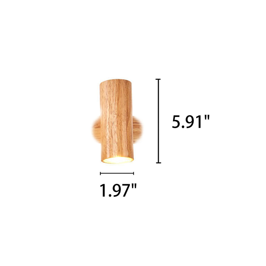 Modern Wood Track Wall Sconce for Bedroom and Hallway
