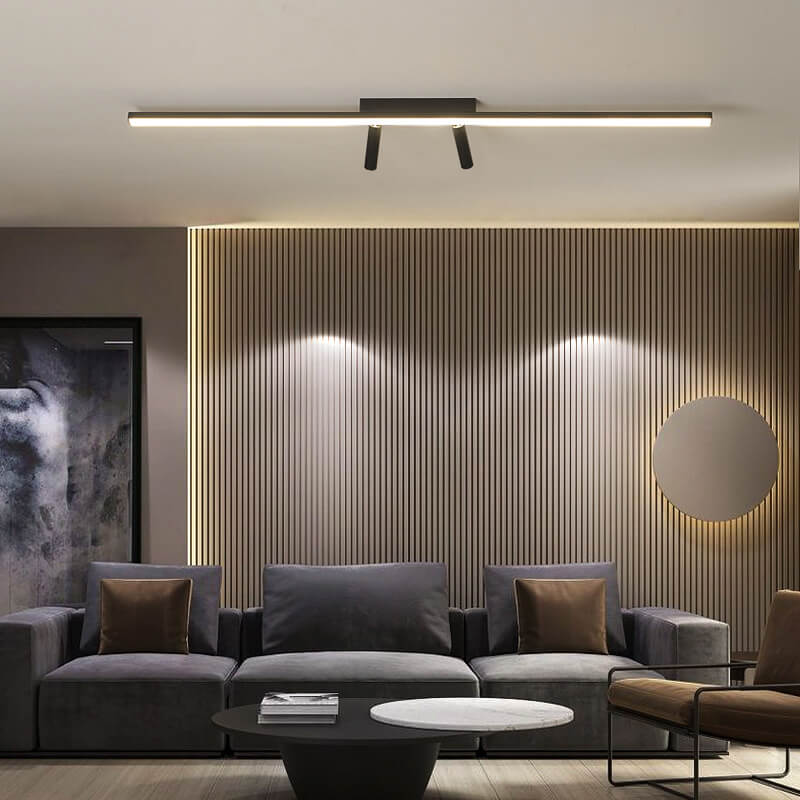Linear Flush Mount Ceiling Light Acrylic LED Fixture for Kitchen