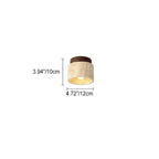 Travertine Flush Mount Ceiling Light for Hallway