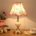 Vintage Floral Glass Table Lamp
