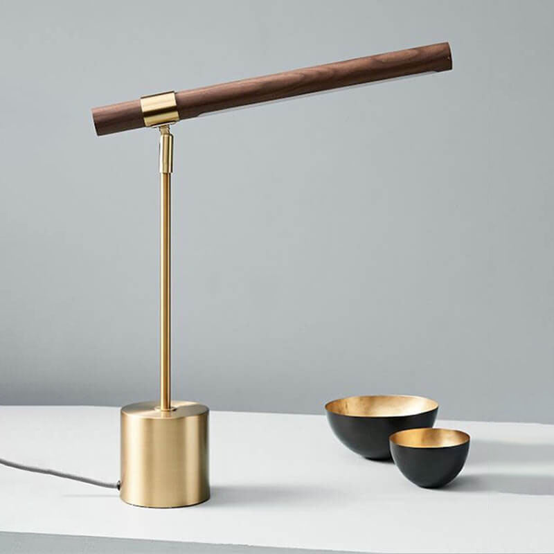Wood Grain LED Table Lamp for Bedroom