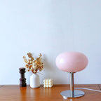 Cream Glass Table Lamp for Bedroom