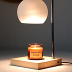 Solid Wood Glass Table Lamp for Bedroom