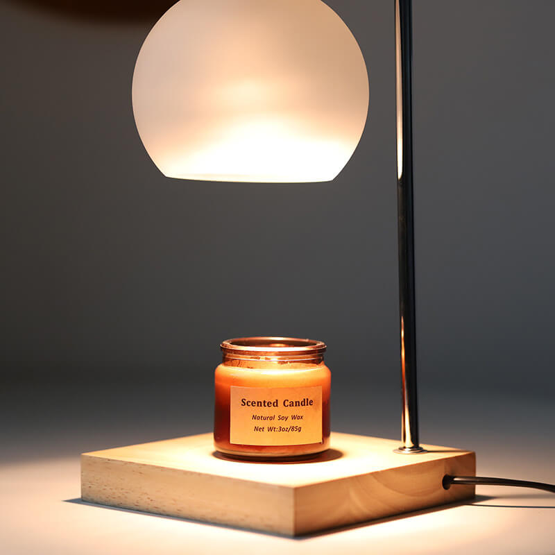 Solid Wood Glass Table Lamp for Bedroom