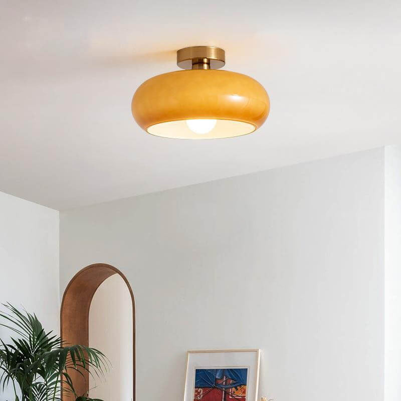 Retro Glass Flush Mount Ceiling Light and Pendant
