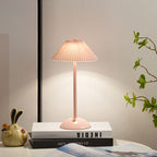 Pleated Bedside Table Lamp for Bedroom