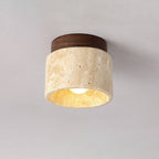 Travertine Flush Mount Ceiling Light for Hallway