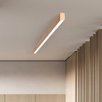 Wood Grain LED Flush Mount Ceiling Light for Living Room